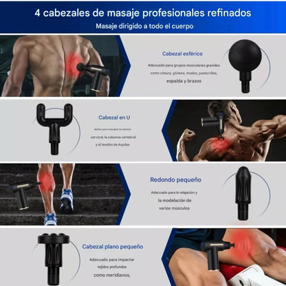 Pistola de Masaje Muscular Recargable