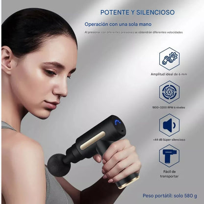 Pistola de Masaje Muscular Recargable