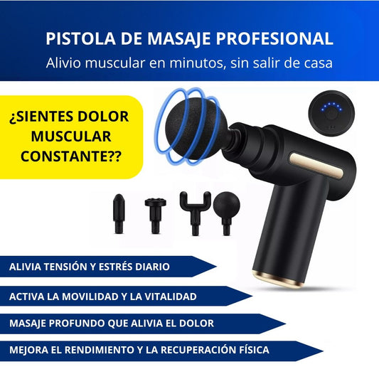 Pistola de Masaje Muscular Recargable